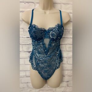 Victoria's Secret Blue Lace Chemise